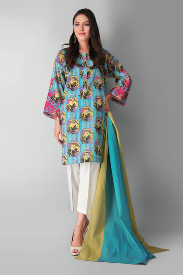 Khaadi M2103030 Blue Summer Lawn 2021